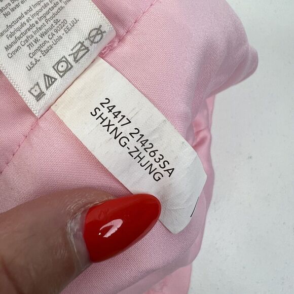 Carters Child of Mine Plush Owl Lovey Pink Heart Dots Security Baby Rattle Satin - Picture 9 of 10